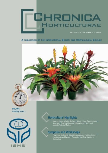 The World Foliage Plant Industry - Acta Horticulturae