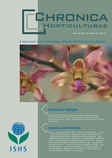 Chronica Horticulturae 52.03 (September 2012) - Acta Horticulturae