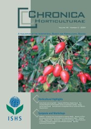 Chronica Horticulturae volume 49 number 2 ... - Acta Horticulturae