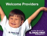 Providers - El Paso First Health Plans, inc.