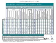 Texas Health Steps Periodicity Schedule