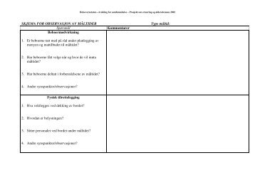 SKJEMA FOR OBSERVASJON AV MÃLTIDER Type ... - Helseetaten