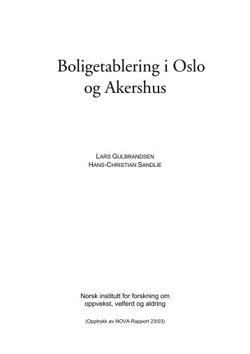 Boligetablering i Oslo og Akershus - Helseetaten
