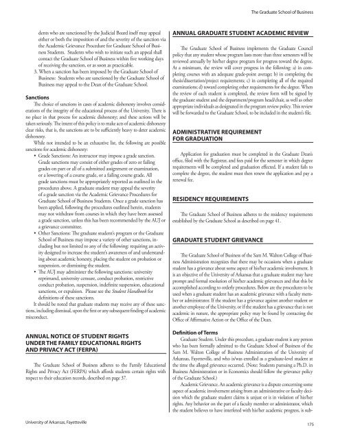 2008-2009 Graduate Catalog - Catalog of Studies - University of ...