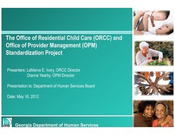 The Office of Residential Child Care (ORCC) - Department of ...