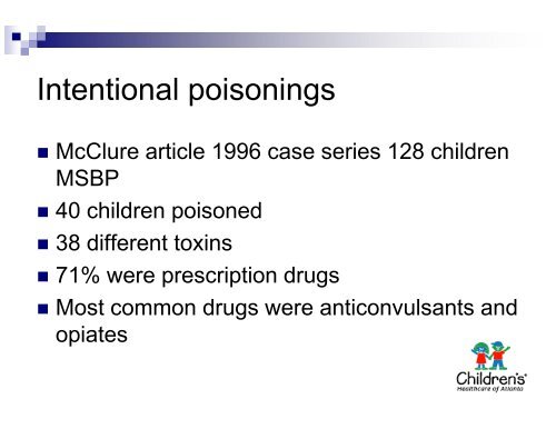 Munchausen Syndrome and Munchausen Syndrome by Proxy