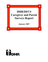 DHR/DFCS Caregiver and Parent Surveys Report - Department of ...