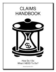 CLAIMS HANDBOOK - Department of Human Services