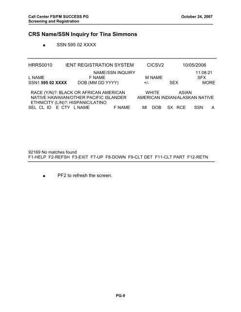 Customer Contact Center Food Stamp/Family Medicaid Phase II ...