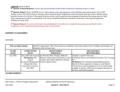 Table of Contents - Department of Human Services