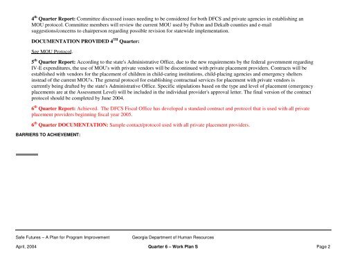 Table of Contents - Department of Human Services