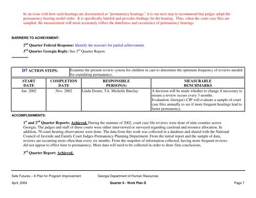 Table of Contents - Department of Human Services