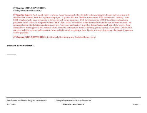 Table of Contents - Department of Human Services