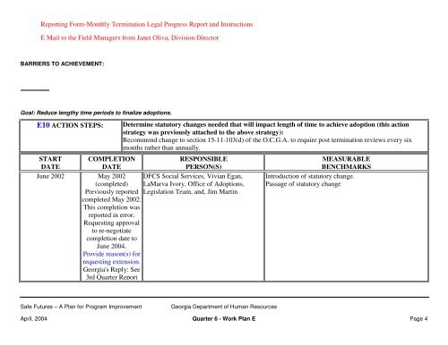 Table of Contents - Department of Human Services