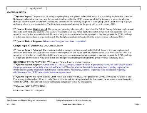 Table of Contents - Department of Human Services