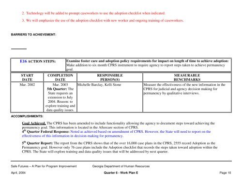 Table of Contents - Department of Human Services