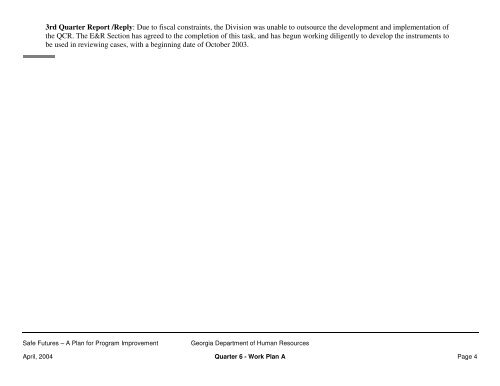 Table of Contents - Department of Human Services