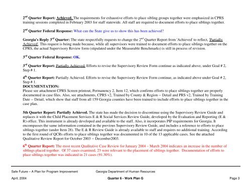 Table of Contents - Department of Human Services