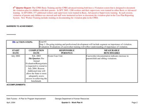 Table of Contents - Department of Human Services