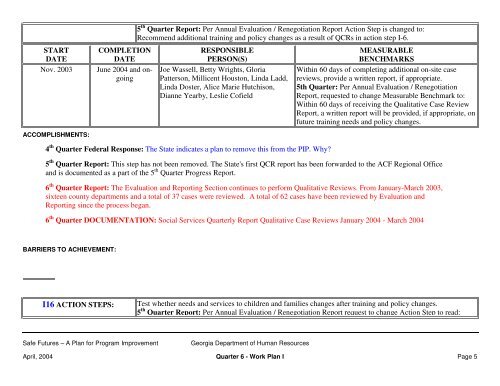 Table of Contents - Department of Human Services