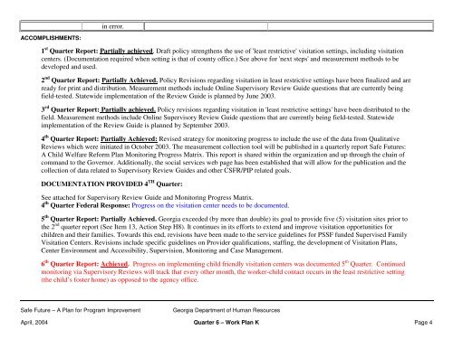 Table of Contents - Department of Human Services