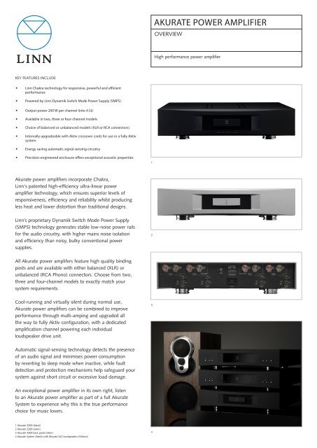 AkuRAtE POWER AMPLIfIER - Linn