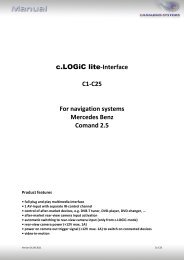 c.LOGiC lite-Interface C1-C25 For navigation ... - Alarm Service