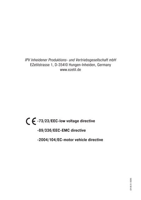 Bedienungsanleitung EZetil® Compressor Cooler and Freezer - ELV