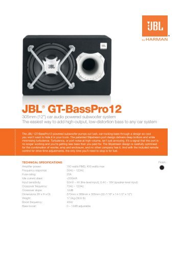 JBL® GT-BassPro12