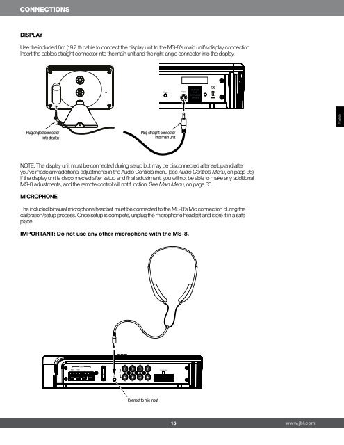 JBL MS 8 Owners Manual