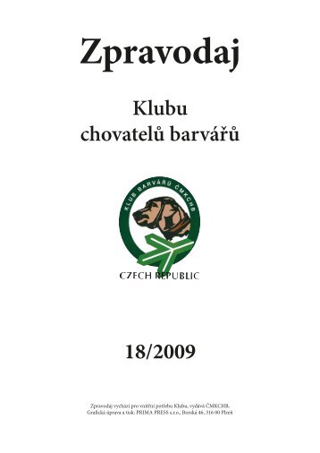 Klubu chovatelÅ¯ barvÃ¡ÅÅ¯ 18/2009 - Klub chovatelov farbiarov