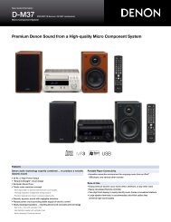 Premium Denon Sound from a High-quality Micro Component System