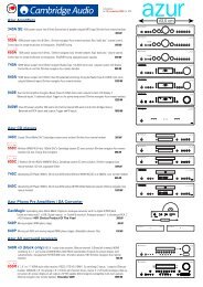 Download prijslijst Cambridge Audio...