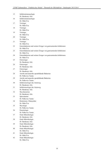 Präklinisches Modul