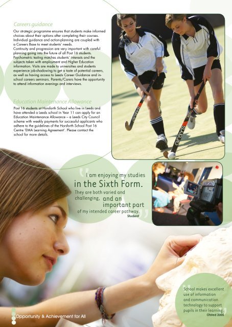 Horsforth School Sixth Form Prospectus