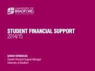 Student Financial Support 2014/15 (PDF, 1MB) - University of Bradford