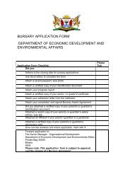 DEDEA 2010 Bursary Application Form