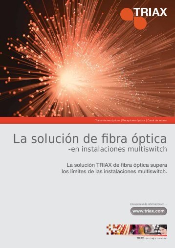 La soluciÃ³n de fibra Ã³ptica - Triax