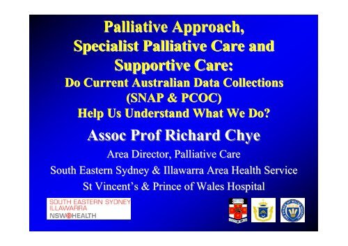 Palliative Approach, Specialist Palliative Care and Supportive Care ...