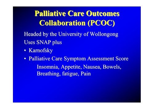 Palliative Approach, Specialist Palliative Care and Supportive Care ...