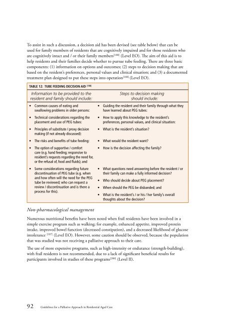 Guidelines for a Palliative Approach in Residential Aged Care