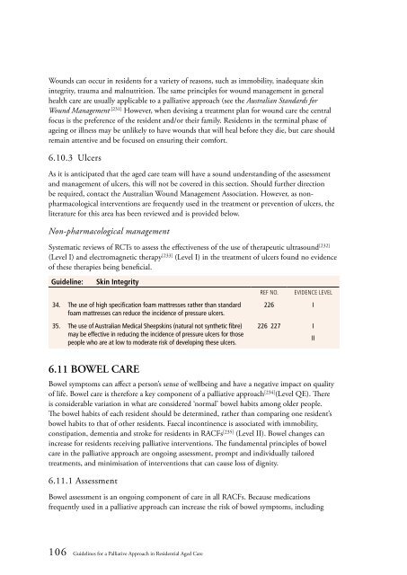 Guidelines for a Palliative Approach in Residential Aged Care