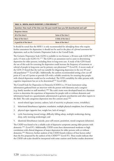 Guidelines for a Palliative Approach in Residential Aged Care