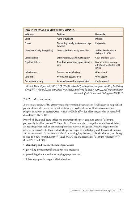 Guidelines for a Palliative Approach in Residential Aged Care