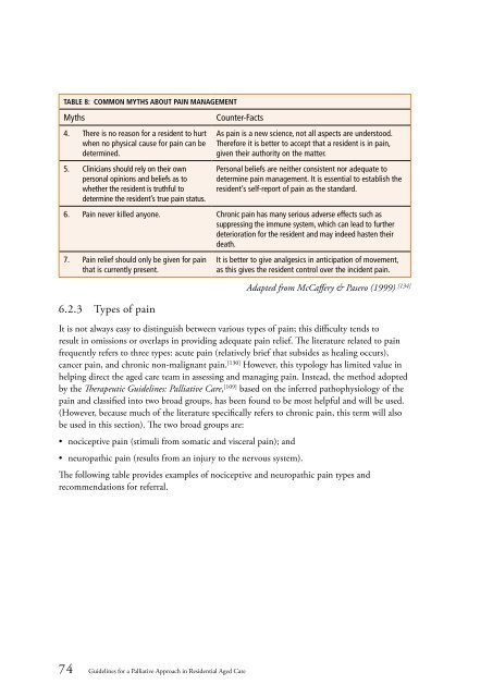 Guidelines for a Palliative Approach in Residential Aged Care