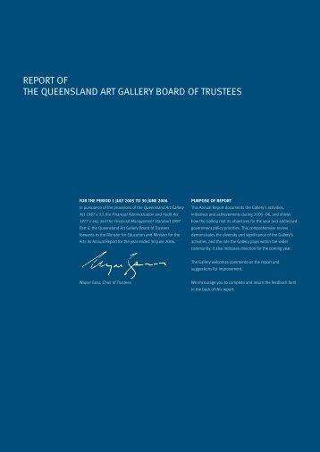 this Queensland Art Gallery Annual Report (PDF)