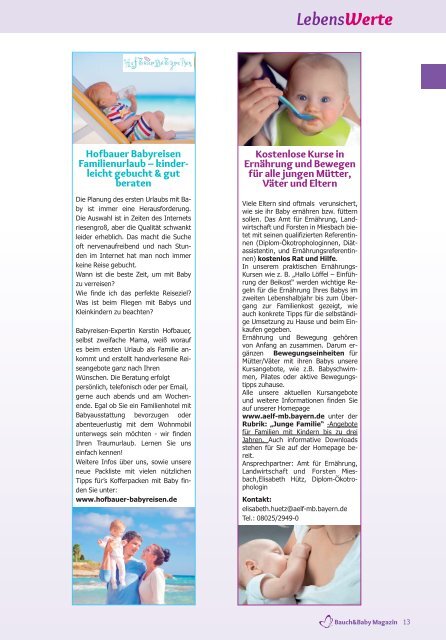 Bauch & Baby Das Magazin für Schwangere und Junge Eltern Oktober 2014