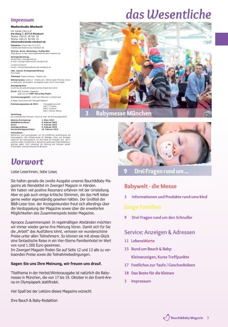 Bauch & Baby Das Magazin für Schwangere und Junge Eltern Oktober 2014