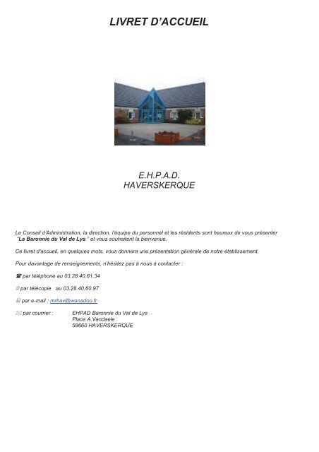 40+ Charmant Livret D Accueil Ehpad