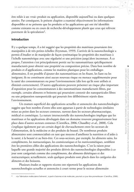 Réunion d'experts FAO/OMS sur l'application des nanotechnologies ...